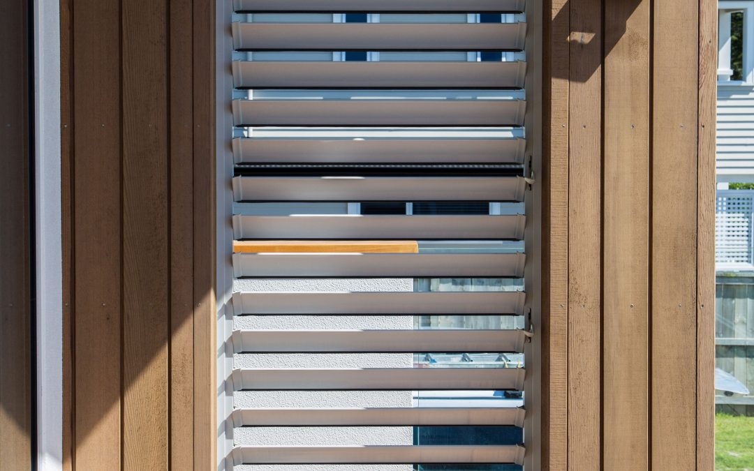 Timber detail around louvres